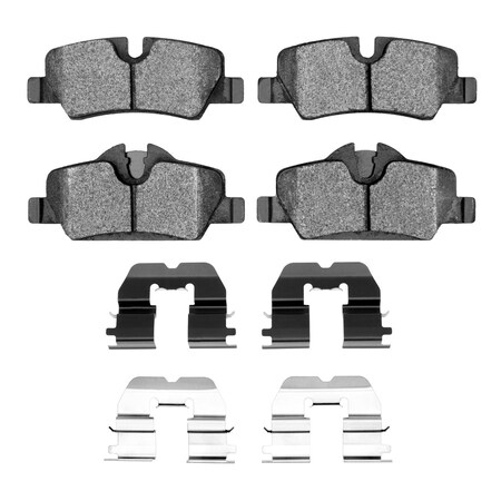 Dynamic Friction Co 5000 Euro Ceramic Brake Pads and Hardware Kit, Low Dust, Rear 1600-1800-01
